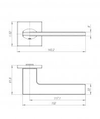 Ручка раздельная K.ARC.Q52.MAIN BL-24 черный