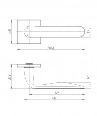 Ручка раздельная K.ARC.Q52.EXTRA BL-24 черный