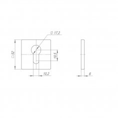 Накладка под цилиндр ET.K.ARC.Q52 (ET ARC) GR-23 графит