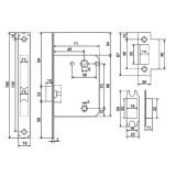 АЛЛЮР АРТ "ВЕНСАН" BL+L7050S BL+BK-S1 BL (26150/S7050) матовый черный Компл ручка и защ с фикс