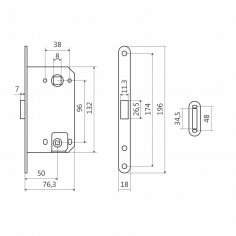 АЛЛЮР АРТ 5300-MC-WC SB мат.золото с фиксатором МАГНИТНАЯ Защёлка