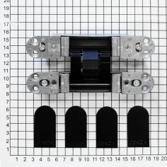 Дверная петля CEMOM ESTETIC 100/A 3D 9005 скрытая, черная