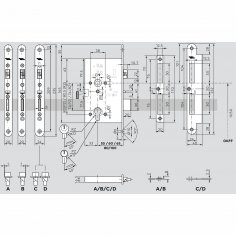 Замок соленоидный dormakaba SVP 6251 72/55мм, DIN L - открывание наружу, автозапирание