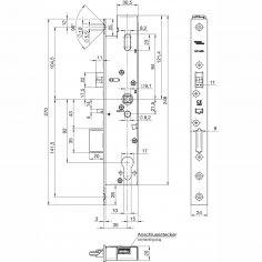 Замок соленоидный dormakaba SVP 6719 92/35мм, DIN L - открывание наружу, НЗ, автозапирание