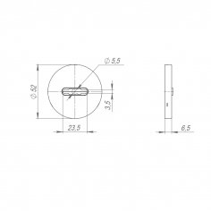 Накладка на сувальдный замок ESC.S-auto.RLR/R.486 CP-8 хром (1шт.)