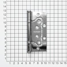 Петля карточная без врезки DOORLOCK H100/76/2BB CP полированный хром, 100х76х2,5мм, 2 подшипника