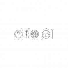 Накладка DEF.SH-al/R-EXT.5513 (A5513) тех упаковка, винт M5x90 SN матовый никель 