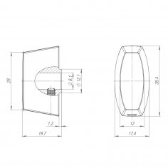 Вертушка на цилиндр T.Knob-Slim FSG-39 флорентийское золото