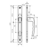 БУЛАТ РФ 92.25.02.8017 УРАЛ корич. с пружин. м/о 92 "под пальчики" для узкопроф. Комплект ручек