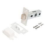 АЛЛЮР АРТ  "ЛАНА" W/W+L45-8 W (86110/S45) матовый белый Комплект ручка и защелка