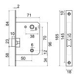 АЛЛЮР АРТ "ЛАНА" BL/BL +L7050S BL+BK-S2 BL(86150/S7050) матовый черный Компл ручка и защ с фикс