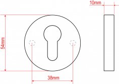 Ручка дверная DOORLOCK V 038/F/9/C/SS PZ, U-form, шпиндель 9мм, BL черный