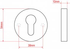 Ручка дверная DOORLOCK V 040/F/8/C/SS PZ, L-form, BL черный