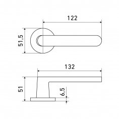 АЛЛЮР АРТ "ВИТА" BL (91150) матовый черный Комплект ручек