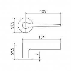 АЛЛЮР АРТ "АЛЛЕГРА" MAB (9430) мат.бронза Комплект ручек