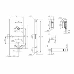 Корпус замка ML85-50/BL CP (хром) блистер