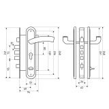 БУЛАТ  ЗВ 4-4B.60.80.01.04-R АЛЬФА хром без ц/м (ЗВ4-0526R) Замок врезной с/руч
