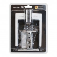 АЛЛЮР АРТ  "ЛАНА" W/W+L45-8 W (86110/S45) матовый белый Комплект ручка и защелка