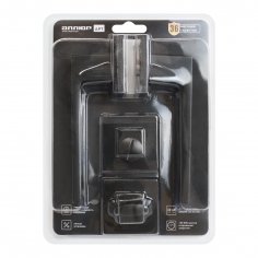 АЛЛЮР АРТ "ЛАНА" BL/BL +L7050S BL+BK-S2 BL(86150/S7050) матовый черный Компл ручка и защ с фикс