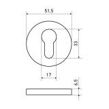 Накладка для ц/м АЛЛЮР АРТ ET-R9 MAB(0230) мат.бронза