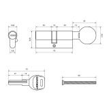 АЛЛЮР HD FG 70-5К CP (35x35G) хром перф.кл/верт Цилиндровый механизм