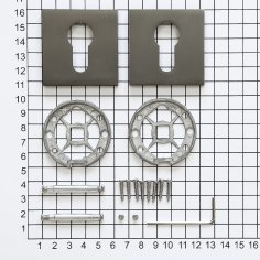 Ключевина под цилиндр DOORLOCK ES02/S/С Slim GR, графит