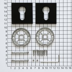 Ключевина под цилиндр DOORLOCK ES02/S/С Slim Black, черная