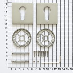 Ключевина под цилиндр DOORLOCK ES02/S/С Slim MBSN, матовый никель