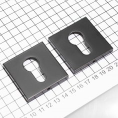 Ключевина под цилиндр DOORLOCK ES02/S/С Slim Black, черная