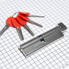 Цилиндровый механизм DOORLOCK V K2300Z N серия Variant, никелированный, 55xK55мм, 5 ключей