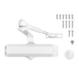 АЛЛЮР Доводчик дверной COMFORT ДД 168/3-5 A-W (до 120 кг) белый RAL9016, морозостойкий