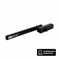 БУЛАТ Доводчик дверной PROFI  ДД 802/3 AH-B (40-80 кг) черный, морозостойкий со скольз. тягой
