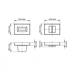 Поворотная кнопка DOORLOCK TK06/P/WC  Phantom Black, черная