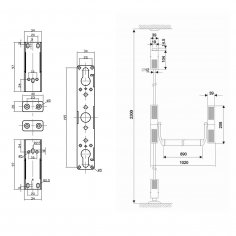 Механизм системы "антипаника" DOORLOCK V PD700RP/FR серия Variant, серебристый