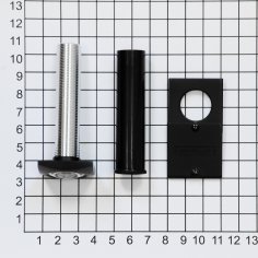 Глазок DL VA16S/70-130mm/180°  квадратный, чёрный