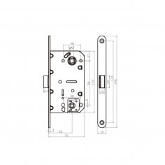 Замок дверной Doorlock V 432/WC/50/96/18/SN, межкомнатный, матовый никель