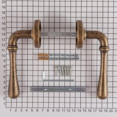 Ручка дверная DOORLOCK Fiva M14, античная бронза