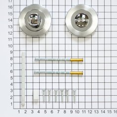 Поворотная кнопка DOORLOCK M08/Y SCB/OC (матированный/полированный хром)