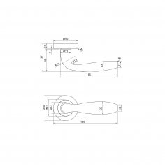 Ручка дверная DOORLOCK Callipso M095, полированная латунь