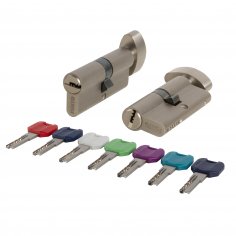 Цилиндровый механизм MaxPro7002Knob80mm(30+10+40) SN никель 7key с вертушкой 