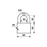 АЛЛЮР ВС1Ч-060 EXTRA (ЭКСТРА) d9,8мм 4кл. Замок навесной