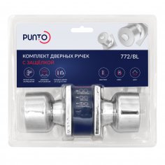 Ручка защелка DK772/BL CP-BK (фик.) хром