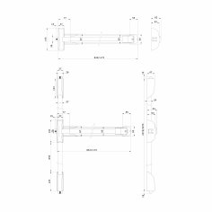 Механизм системы "антипаника" накладной DOORLOCK PD900FR-PUSH, серебристый