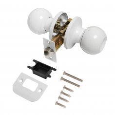 Ручка защелка DK672/BL WH-BK (фик.) белый