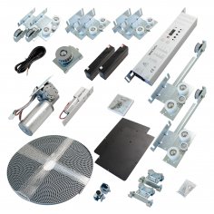 Автоматическая раздвижная телескопическая дверь DLA210SLT 4-х створчатая (без створок)