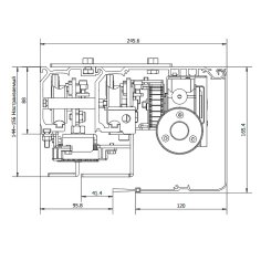 Автоматическая раздвижная телескопическая дверь DLA210SLT 4-х створчатая (без створок)