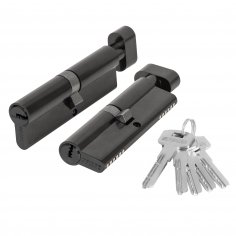 Цилиндровый механизм (200 ZM/110) 2000ZM Knob 110 (50+10+50) BL-24 черный 5Key с вертушкой