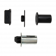 Запирающее автоматическое устройство DOORLOCK 1902/35SET в комплекте с направляющей втулкой и ответными частями для пассивных створок, для тяг 1932