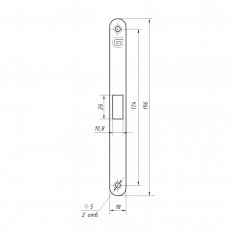 Замок дверной Гардиан Soft 1 P WC GRF, межкомнатный, графит