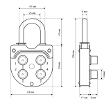 СТАНДАРТ ВС2-6К кодовый d=8мм Замок навесной